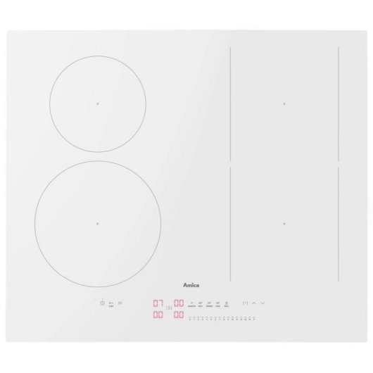 Placa de inducao Amica PIDH6141PHTSUN 3.0 4 zonas 592 mm branca
