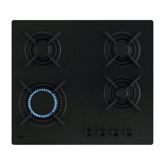 Table de cuisson AEG HKB64423NL 4 feux 60 cm verre noir