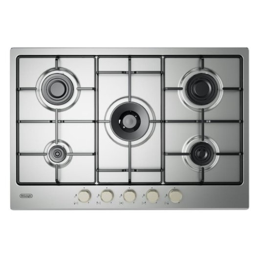 Placa de gas De'Longhi YLG 75 F 5 queimadores inox 75 cm