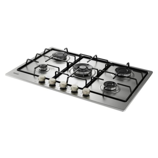 Placa de gas De'Longhi YLG 75 F 5 queimadores inox 75 cm