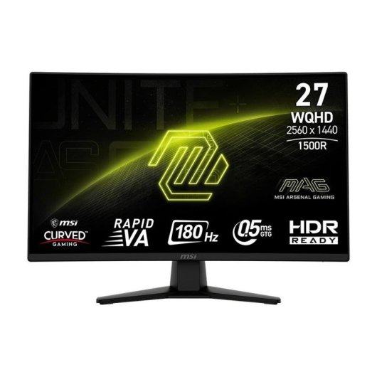 Monitor MSI MAG 274CQF 27" WQHD 180Hz Rapid VA Curved 0,5ms HDR