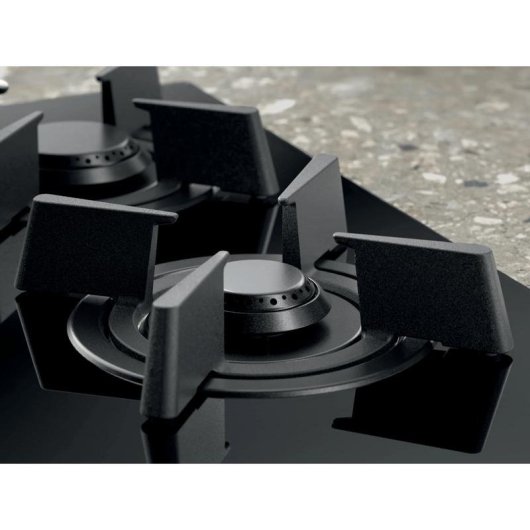 Plaque gaz Electrolux KGG953753K 90 cm, 5 foyers, verre noir