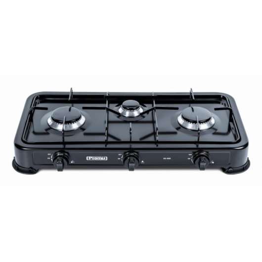 Plaque de cuisson Promis KG300C 3 feux 2900 W GPL 58 cm Noir