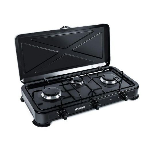 Plaque de cuisson Promis KG300C 3 feux 2900 W GPL 58 cm Noir