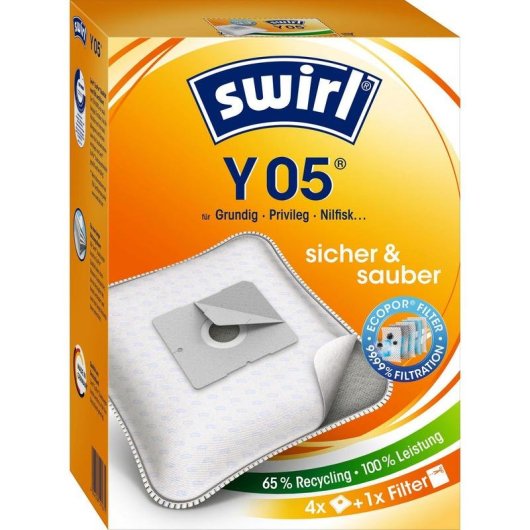 Stofzuigerzak Swirl Y 05 4 st. Anti-allergisch filter Dirt Devil Progress