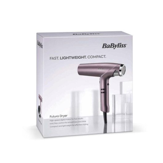 Secador de pelo iónico BaByliss Futura D6051DE 1600W 3 temperaturas 3 velocidades morado