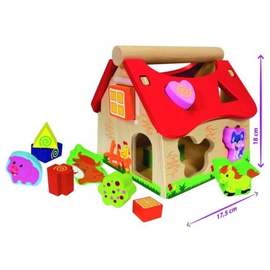 Jeu de construction Eichhorn Ferme 15 pieces multicolore