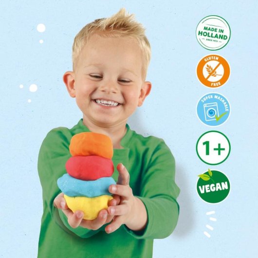 Pâte à modeler SES Creative Feel Good Nature 4 x 90 g Vegan Sans gluten 4 couleurs