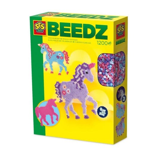 Kit de perles SES Creative Chevaux Fantaisie 1200 pièces phosphorescentes