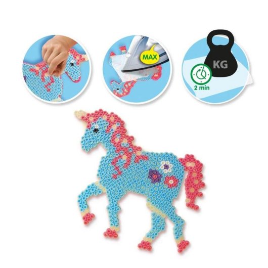 Kit de perles SES Creative Chevaux Fantaisie 1200 pièces phosphorescentes