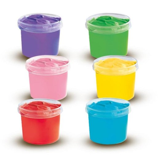Pintura de dedos SES Creative 6 colores Lavable Sin gluten 120 ml