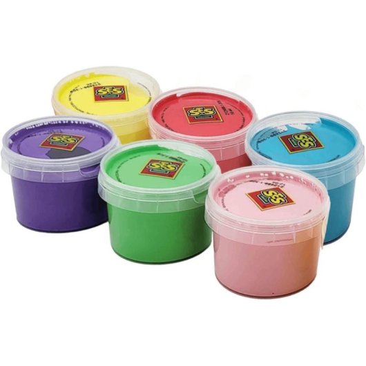 Pintura de dedos SES Creative 6 colores Lavable Sin gluten 120 ml