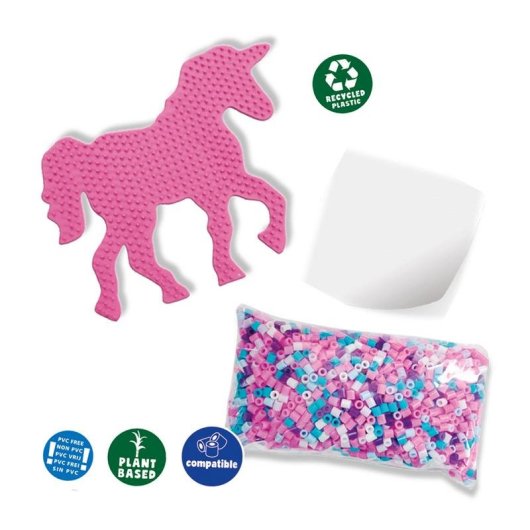 Kit de perles a repasser SES Creative Beedz Green Licorne 1800 perles