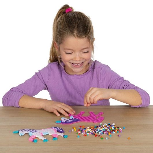 Kit de perles a repasser SES Creative Beedz Green Licorne 1800 perles