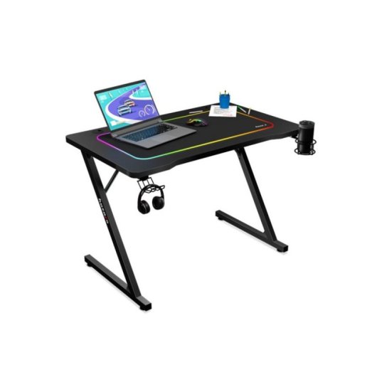 Bureau Gaming Huzaro Hero 1.8 Noir Acier MDF 1000 x 600 x 700 mm
