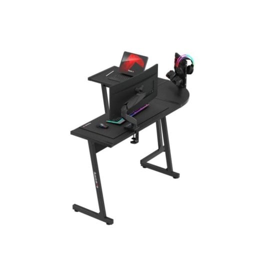 Secretaria gaming Huzaro Hero 6.0 em L preta 147 cm