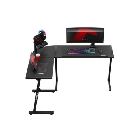 Secretaria gaming Huzaro Hero 6.0 em L preta 147 cm