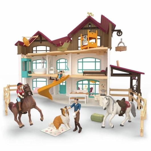 Set Giocattolo Schleich Horse Club 42785 Villa Lakeside e paddock Multicolore Plastica