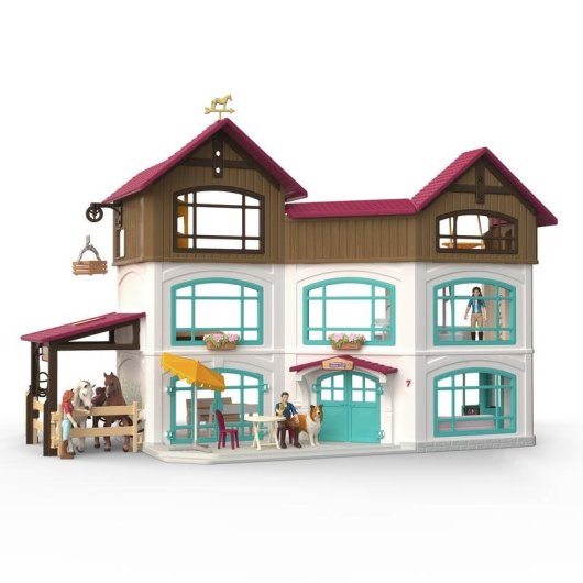 Set Giocattolo Schleich Horse Club 42785 Villa Lakeside e paddock Multicolore Plastica