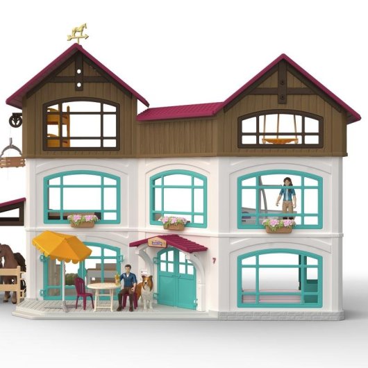 Set Giocattolo Schleich Horse Club 42785 Villa Lakeside e paddock Multicolore Plastica