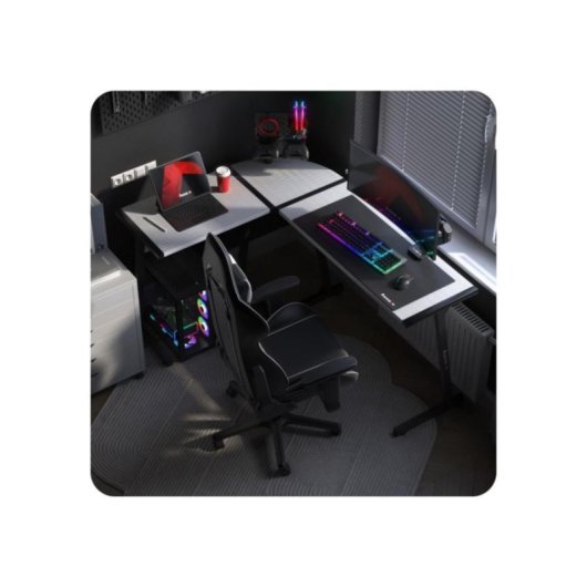 Bureau Huzaro Hero 6.0 d'angle en L blanc 1470 x 1120 mm