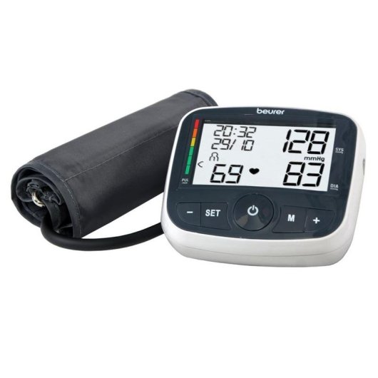 Tensiómetro de brazo Beurer BM-40 pantalla LCD detector de arritmias memorias 2x60