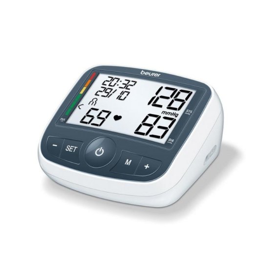 Tensiómetro de brazo Beurer BM-40 pantalla LCD detector de arritmias memorias 2x60