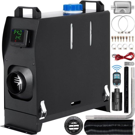 Calefactor de aire diésel Blossom 8 kW 12 V con mando y pantalla LCD