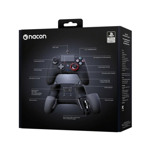 Mando NACON Revolution Pro 3 Alámbrico PS4 y PC Analógico/Digital