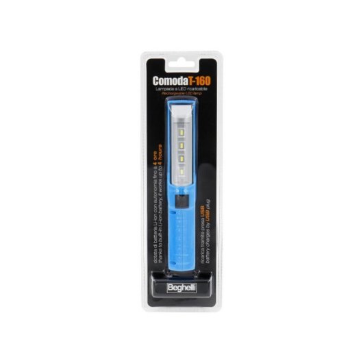 Lanterna Beghelli Comoda T-160 LED USB Ricaricabile Blu
