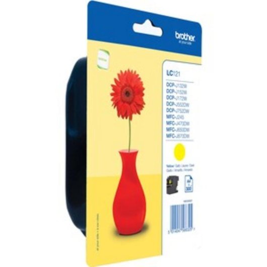 Cartouche d'encre Brother LC-121Y Jaune Original
