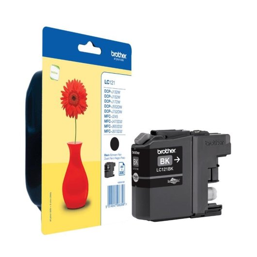 Cartucho Brother LC121BK Preto 300 paginas