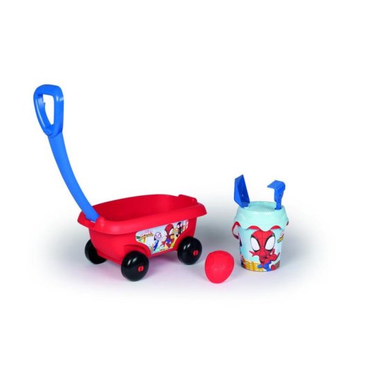 Juego de juguetes para la arena Smoby Spidey con carrito y cubos desde 18 meses