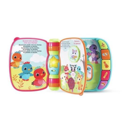 Livre educatif VTech Baby Super Livre enchante, rimes et textures
