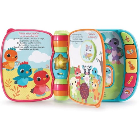 Livre educatif VTech Baby Super Livre enchante, rimes et textures
