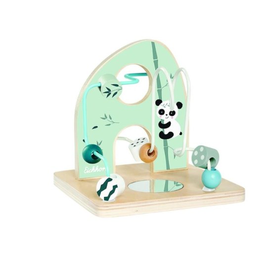 Jouet d'eveil Eichhorn Panda boucle motricite 14 cm vert