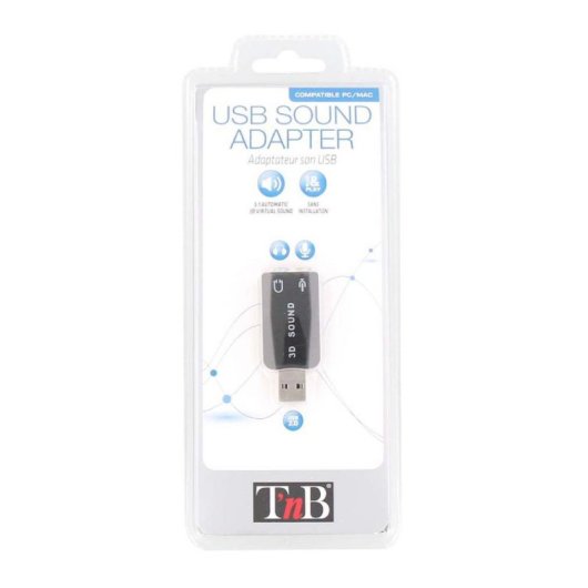 Placa de som USB 5.1 TnB ADAUSB51 2x jack 3,5 mm