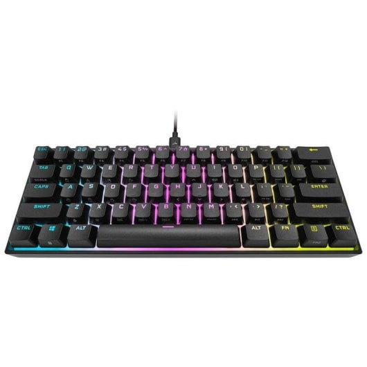Clavier Corsair K65 RGB MINI mecanique 60% Cherry MX Red RGB Noir Francais
