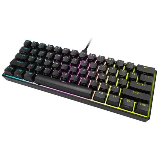 Clavier Corsair K65 RGB MINI mecanique 60% Cherry MX Red RGB Noir Francais