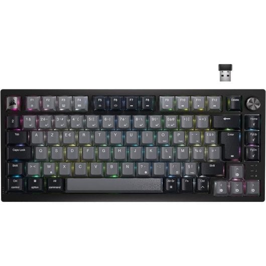 Clavier Corsair K65 Plus Wireless Gaming mecanique 75% RGB MLX Red Noir French