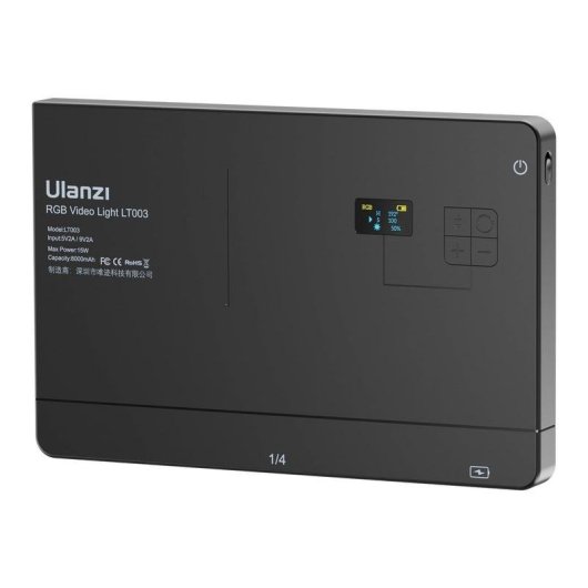 Luz continua Ulanzi LT003 15 W LED 2100 lx CRI 95 Bicolor 2500-9000 K Batería