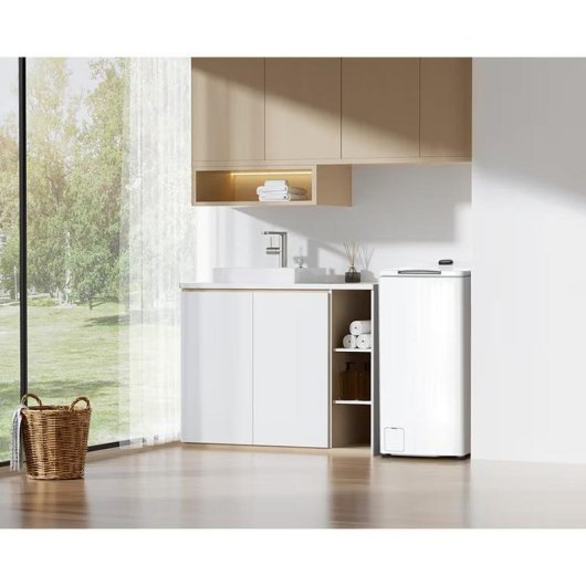 Lave-linge Midea MF100T80B/W-ES Top 8 kg 1300 tr/min A Blanc Vapeur