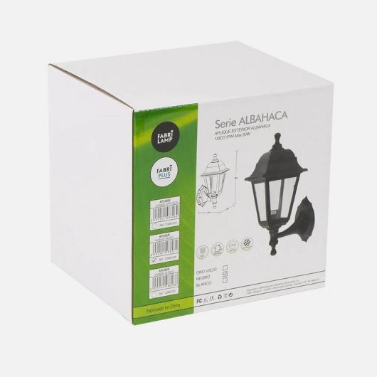 Fabrilamp Albahaca Buitenmuurlamp Oud Goud IP44 E27 35x15x19,7 cm