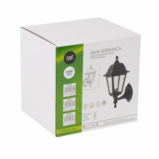 Fabrilamp Albahaca Buitenmuurlamp Oud Goud IP44 E27 35x15x19,7 cm