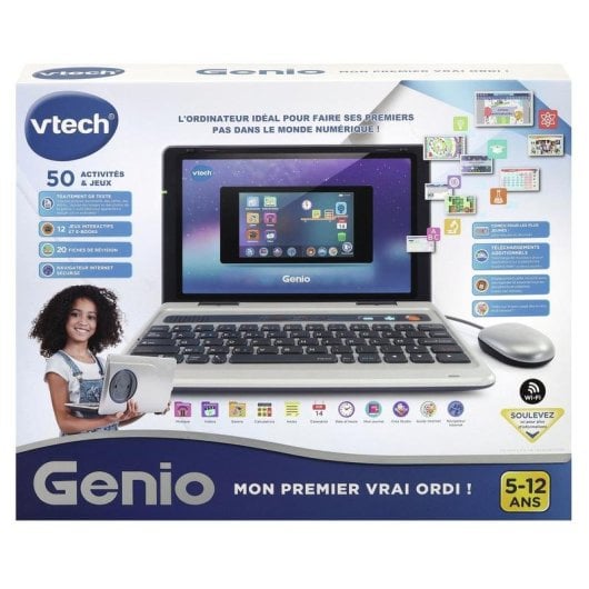 Computer educativo VTech Genio grigio ricaricabile 5-12 anni