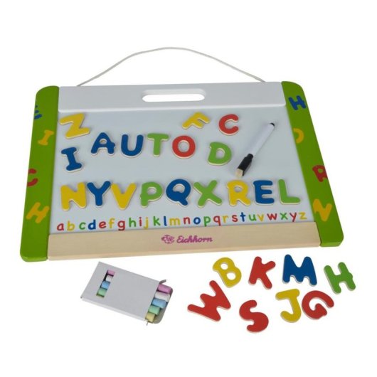 Tableau magnetique Eichhorn suspendu 42x30 cm lettres magnetiques craies