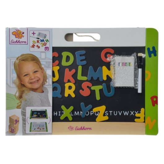 Tableau magnetique Eichhorn suspendu 42x30 cm lettres magnetiques craies
