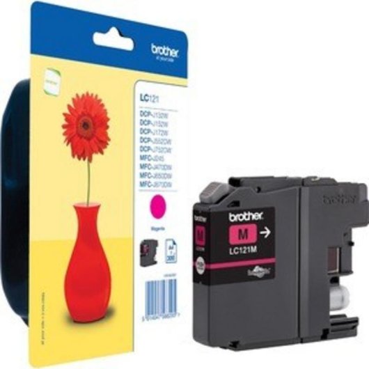 Tinteiro Brother LC121M magenta pigmentado original