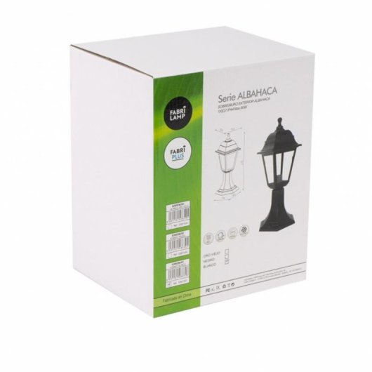 Borne exterieure Fabrilamp Albahaca blanche E27 IP44 41,5 cm