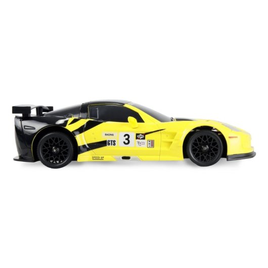 Auto RC AMEWI Corvette C6R 1:18 gialla 4WD 20 km/h